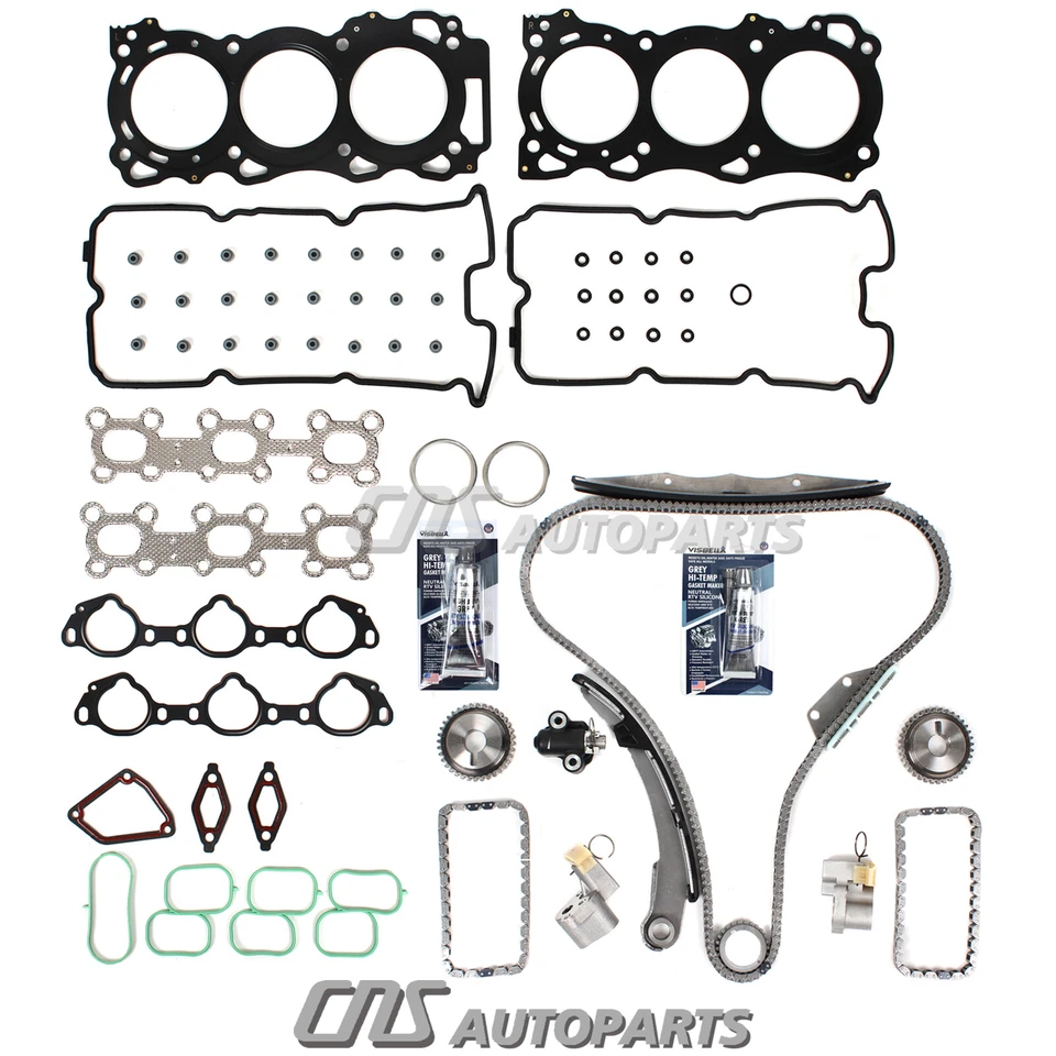 Head Gasket Timing Chain W/ Gear For 05-09 Nissan Pathfinder 4.0L V6 DOHC VQ40DE Foto 4 de 4
