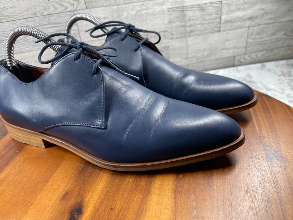 Женские туфли Everlane The Modern Oxford Brogue 10,5 М синие кожаные на шнуровке комфортные - Изображение 2 из 4