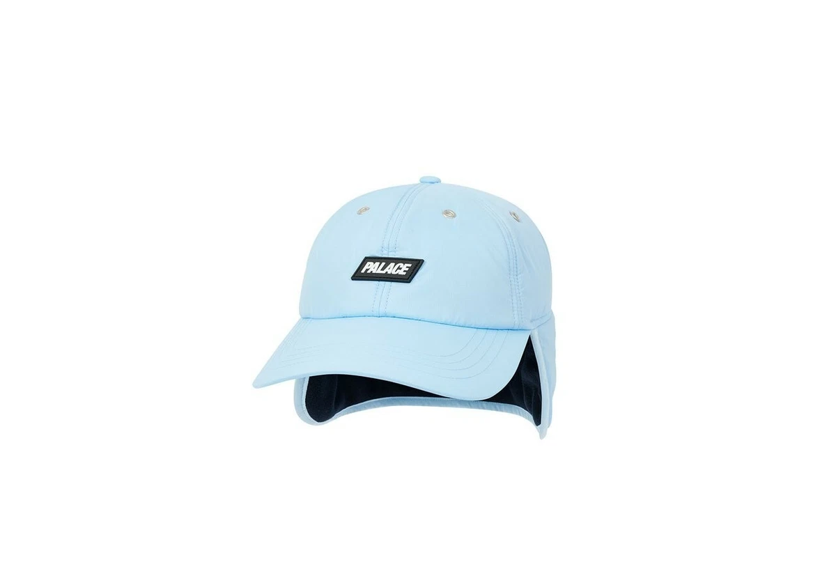 PALACE SKATEBOARDS LIGHT BLUE NYLON HAT WITH EARFLAP SIZE S/M NWT