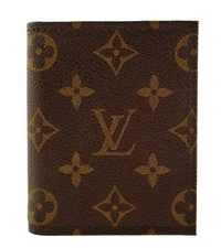 Authentic New LOUIS VUITTON LV Monogram Canvas Leather Bifold Card Wallet France