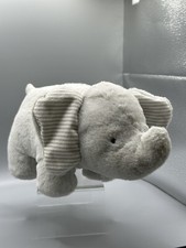 Carter  s Elephant Musical Plush Wind Up Gray Stripe 9" Stuffed Animal Grey Works