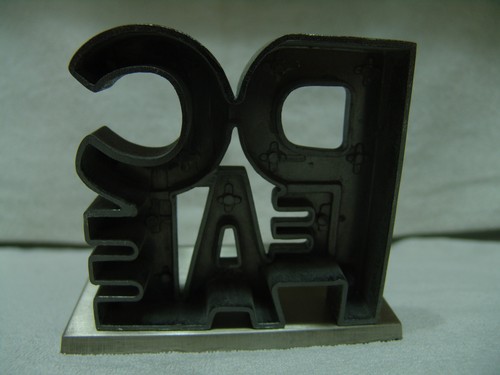 HEAVY BRUSHED SILVER 4 1/2" × 5" PEACE CHRISTMAS STOCKING HOLDER - Picture 2 of 3