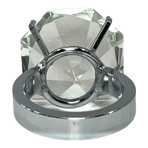 Crystal Paperweight Engagement Ring Faux Diamond Solitaire Bling Display 1.75” - Picture 6 of 15