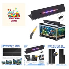 Aquarium Lids Acrylic Canopy with LED Light 29 x 11.38 x 0.28 Inch for 20/29/...