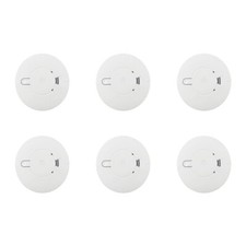 6 x Aico Ei146E Smoke Alarms Mains/Battery Optical /Photoelectric