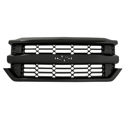 Front Grille Bumper Upper For 2016-2018 Chevrolet Silverado 1500 Black Mesh