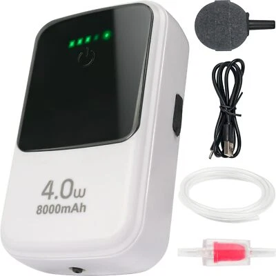 Ghosthorn Silent Dual Operating Mode Rechargeable Aerator for Fish, Large