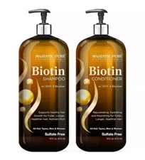 Biotin Shampoo and Conditioner Set with DHT Blocker Complex - Hydrating, Nourish