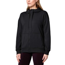 Mondetta Ladies' Performance Full Zip Hoodie, Black Medium