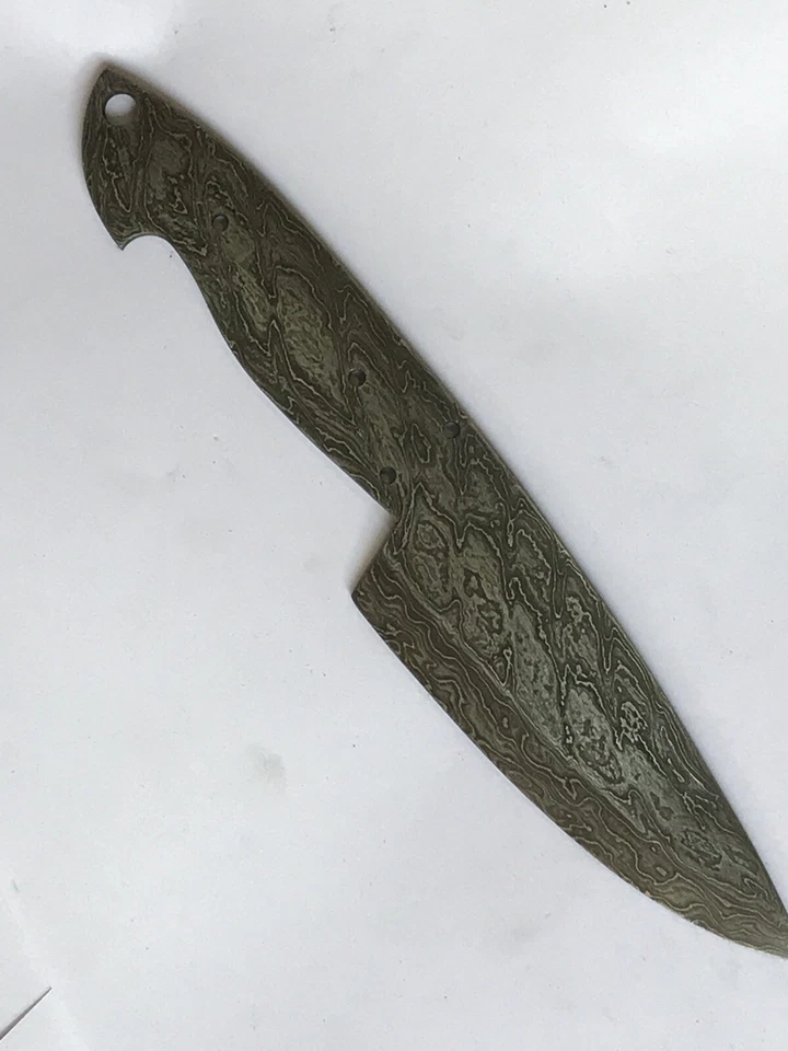 Damasco Acero Caza/Bowie Blanco Alto Carbono Acero 1095+15n20 Ver Imagen Foto 2 de 4