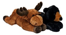 MAXAMOOSE MOOSE  BLACKSTONE BEAR Grand Flopsie 16.5" Stuffed Animals by Aurora
