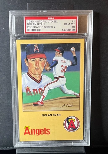 1990 HISTORIC LIMITED EDITION #1 POSTCARDS SERIES 2 NOLAN RYAN PSA 10 GEM MINT