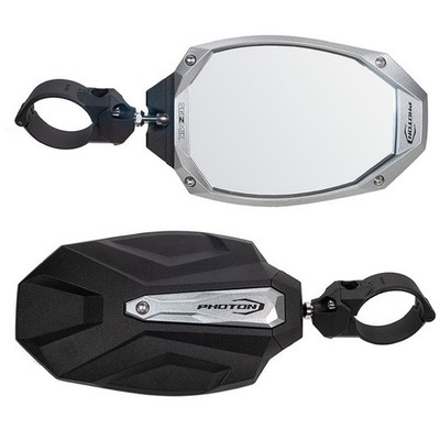 Seizmik Photon Side View Mirror w/ Aluminum Body Bezel | 1.75  Round Tube Pair