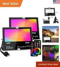 Vibrant 30W LED Flood Light with 120 RGB Colors Perfect for Outdoors Events