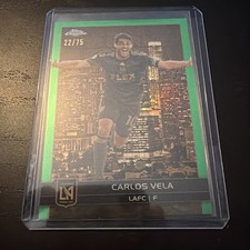 2023 Topps Chrome MLS Carlos Vela Big City Strikers #BCS-1 LAFC Green /75