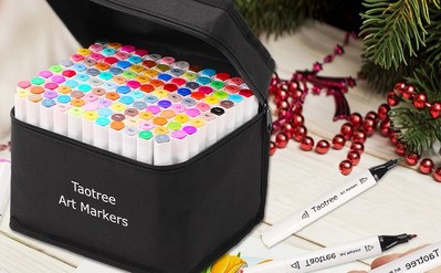 Taotree Alcohol Markers 121 Colors Dual Tips Art Markers Sketch Pens Set