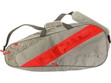 Head Elite Tennis Bag Grey Red Racket Holder Shoulder Strap 2024