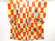 7473889: JAPANESE KIMONO JAPANESE ANTIQUE KIMONO FOR KIDS / TAISHO ROMAN STYLE /