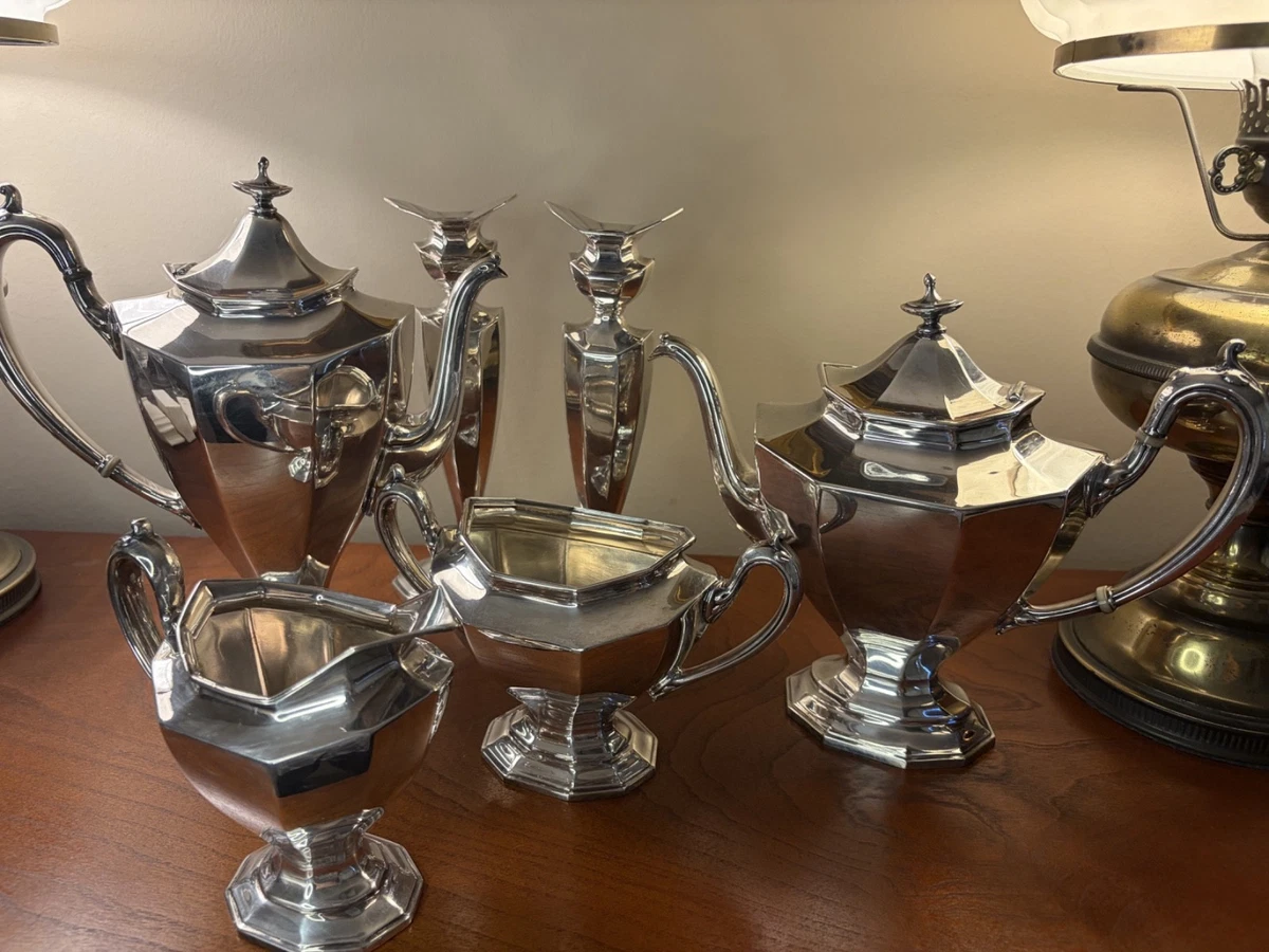 Reed & Barton 1900-1940 Antique US Silver-Plated Teapots, Coffee