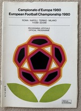 UEFA Euro 1980 Official Programme + England v Spain Teamsheet Euro &rsquo;80 Rare
