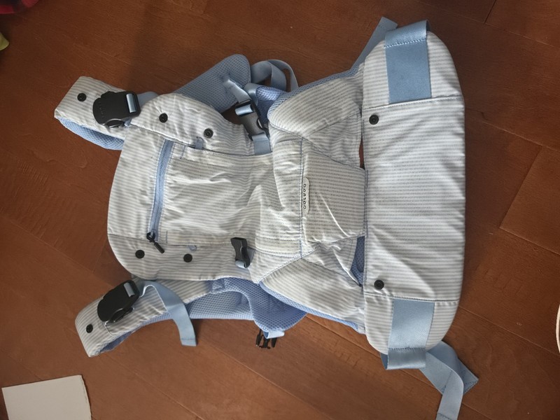 Colugo BC-102 Baby Carrier Blue/White Striped Polyester Mesh One Size Washable