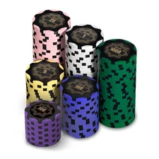 Clay Poker Chips Set | 100 Numbered 14g Chips | Casino Quality for Game Night