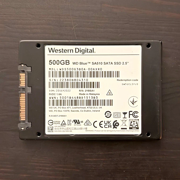 Western Digital Solid State Drives 2.5 in Form Factor 500 GB