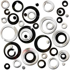 Outus 72 Pieces Wall Stickers Decor Acrylic Circle Mirror Clear,silver