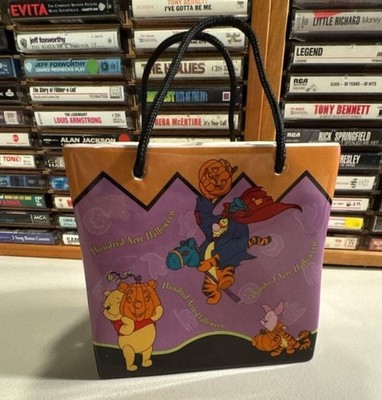 FTD 2000 Disney Winnie the Pooh Hundred Acre Halloween Ceramic Candy Bag Vase