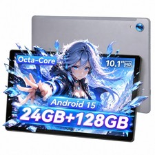10 Inch Android Tablet Android 15 24GB RAM 128GB ROM Wi-Fi6 BT5.0 IPS Screen