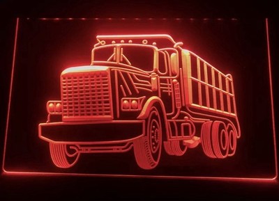 Muldenkipper Auto Display Bar LED Leuchtreklame - 3D Schnitzerei Wandkunst für Zuhause, Zimmer,