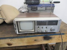 RCA Vintage AM/FM/TV Model AGR054W 1983 AC/DC 5" B W TV CABINET - Tested