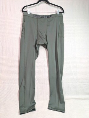 Gorilla Wear Men's Smart Tights  Bodybuilding Gym Pants Green 3XL - Base Layer
