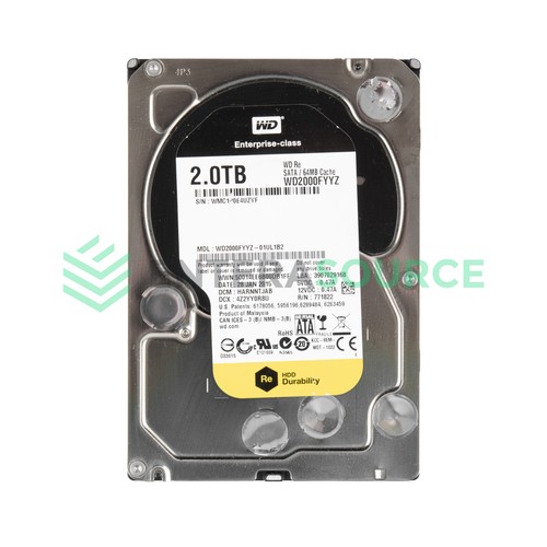 Western Digital WD2000FYYZ 2TB 7.2K SATA 3.5" 6Gbps Hard Drive - 第 1/1 張圖片