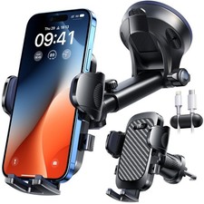 True Military-Grade 360  Rotation Suction 2025 Ultimate Car Phone Holder Mo...