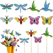 8 Pcs Butterfly Diamond Painting Kits for Adults Hummingbird Small Diamond Art..