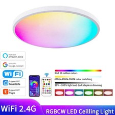 Tuya WiFi Dimmable RGB Rétroéclairé Plafonnier Led Intelligent