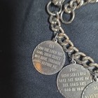 Ten Commandments Silver Tone Chain Charm Bracelet Engraved Disc Charms — photo 5