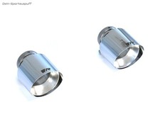 Remus Edelstahl Endrohrsatz 2x102mm rund scharfkantig abgeschrägt Länge 145mm