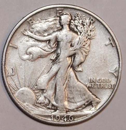 1946-S Walking Liberty Half Dollar - Extra Fine - #0201EC FREE SHIPPING