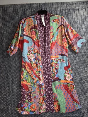 Chico's Woman s Kimono Very Colorful NWT Duster Ruana Multi Fairy Boho Small/Med