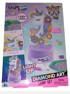 NEW Style 4 Ever Diamond Art Lamp Set Light Up Unicorn DIY Craft 