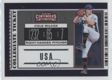 2019 Elite Extra Edition USA Collegiate National Team Tickets Cole Wilcox 07rd