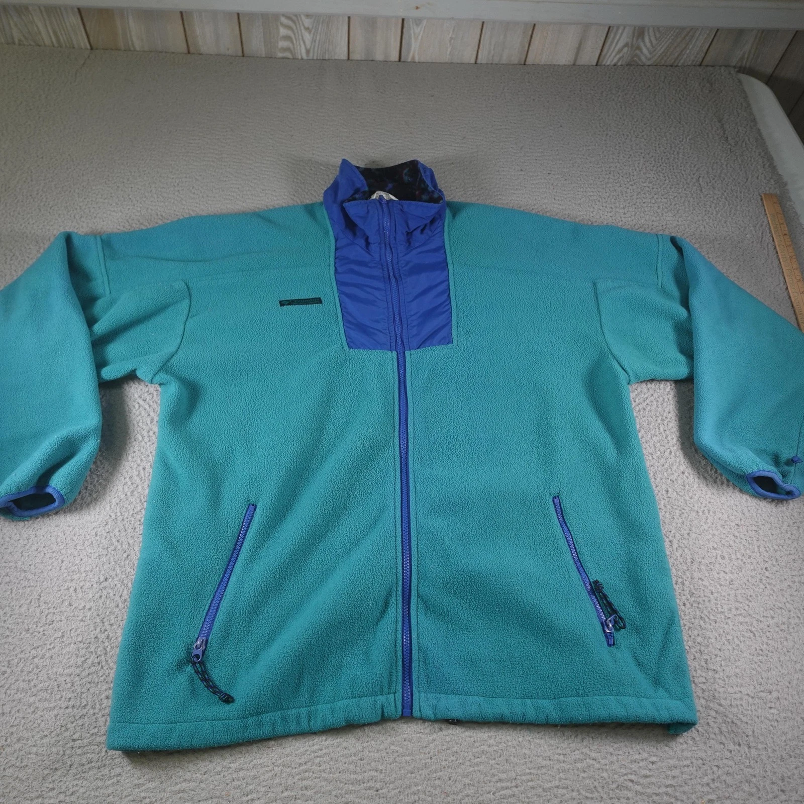 Vintage Columbia Jacket Mens 2XL XXL Green Fleece Bomber Ski Snow Made USA 90s