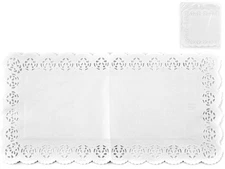 Pack Of 6 Rectangular Cake Boards 40X20 White Blute Vacuvin