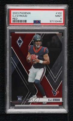 2023 Panini Phoenix Rookies Red 176/250 CJ Stroud #102 PSA 9 MINT Rookie RC v9t