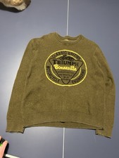Triumph Motorcycles Bonneville Lucky Brand Olive Long Sleeve Sweater Men Size: M