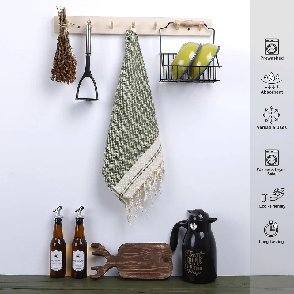 Evelynen Toallas de Mano Turcas para Baño y Cocina Toallas Decorativas Juego de... Foto 3 de 4