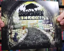 Wizarding Trunk Harry Potter Wizarding Towns & Villages Welcome Hogsmeade Print