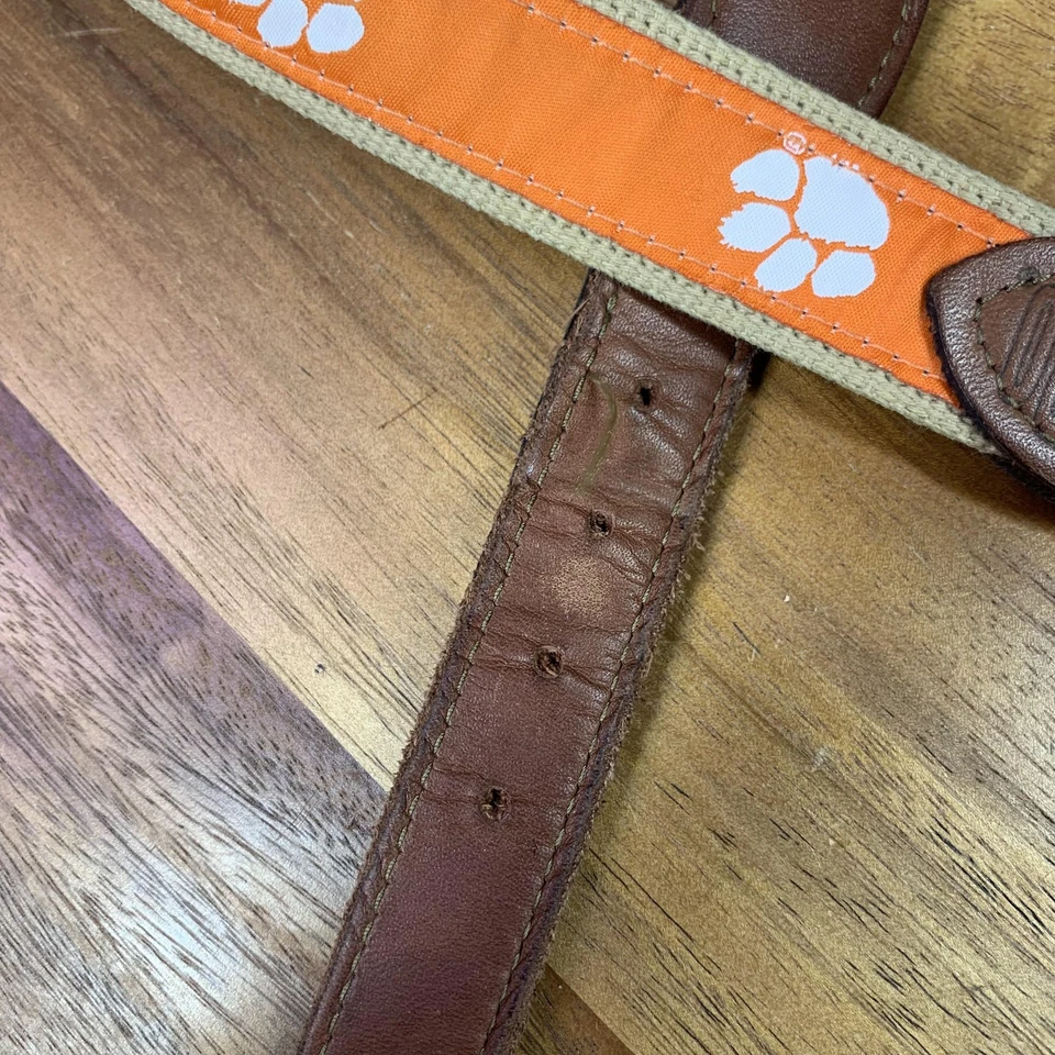 Clemson Tigers Belt Mens 34 Orange Tan NCAA Football Leather Vintage USA Zep Pro - Image 4 of 4